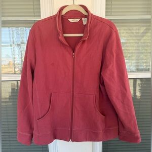 Orvis Pink Full Zip Sweatshirt Jacket